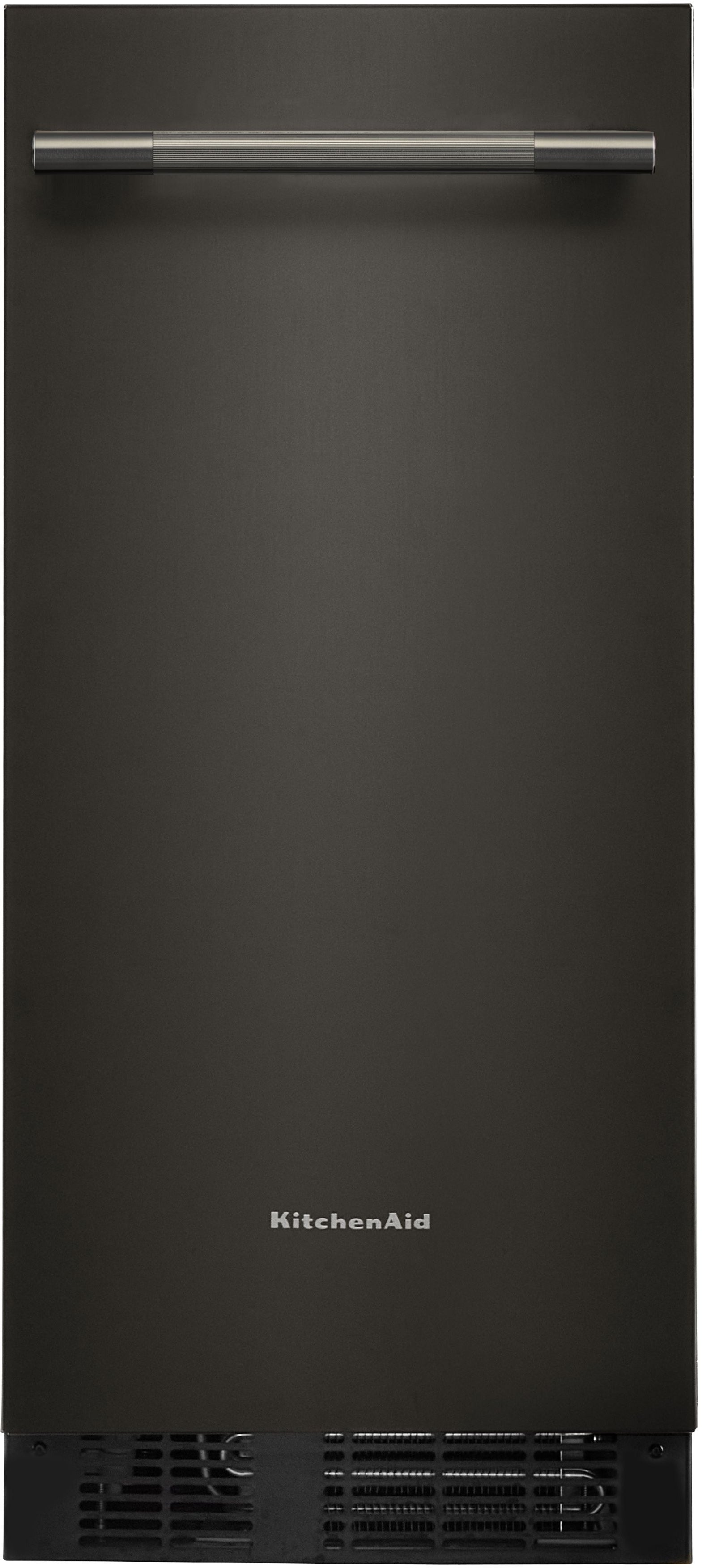 KitchenAid 15 Inch Automatic Clear Ice Maker With 25 Lb Capacity and Built-In Drain Pump: Black Ore